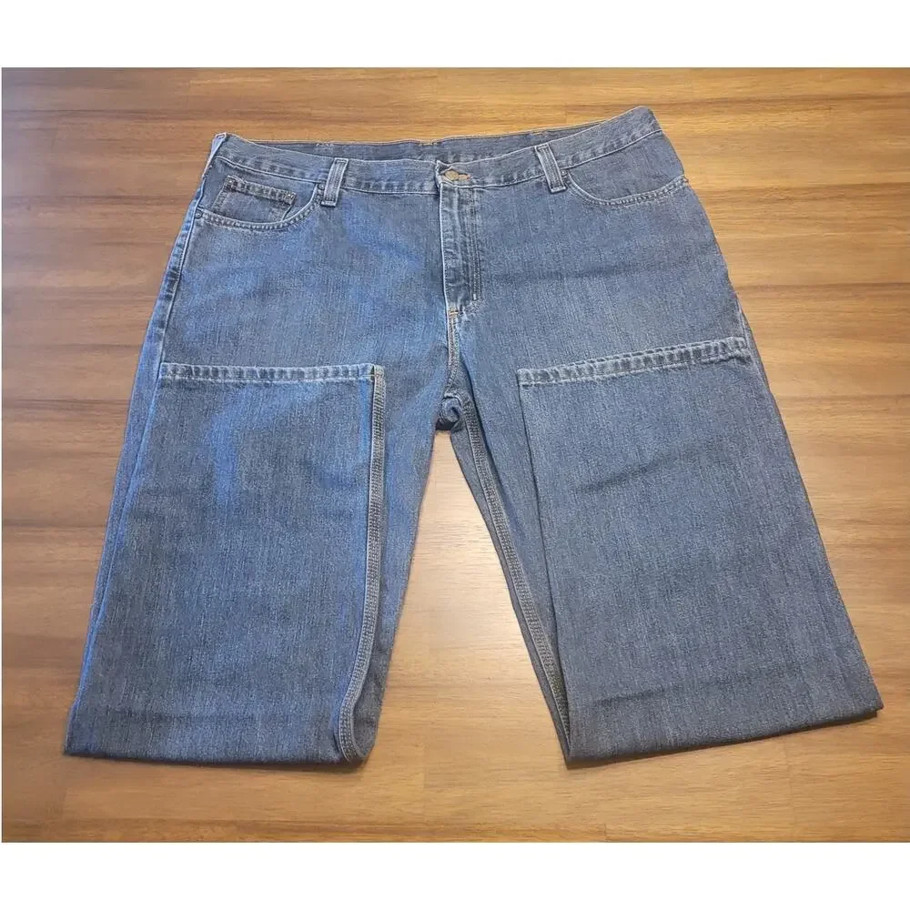 Carhartt Holter Jeans Mens 40x30 Dark Wash Relaxed Fit Straight Leg 101483-968